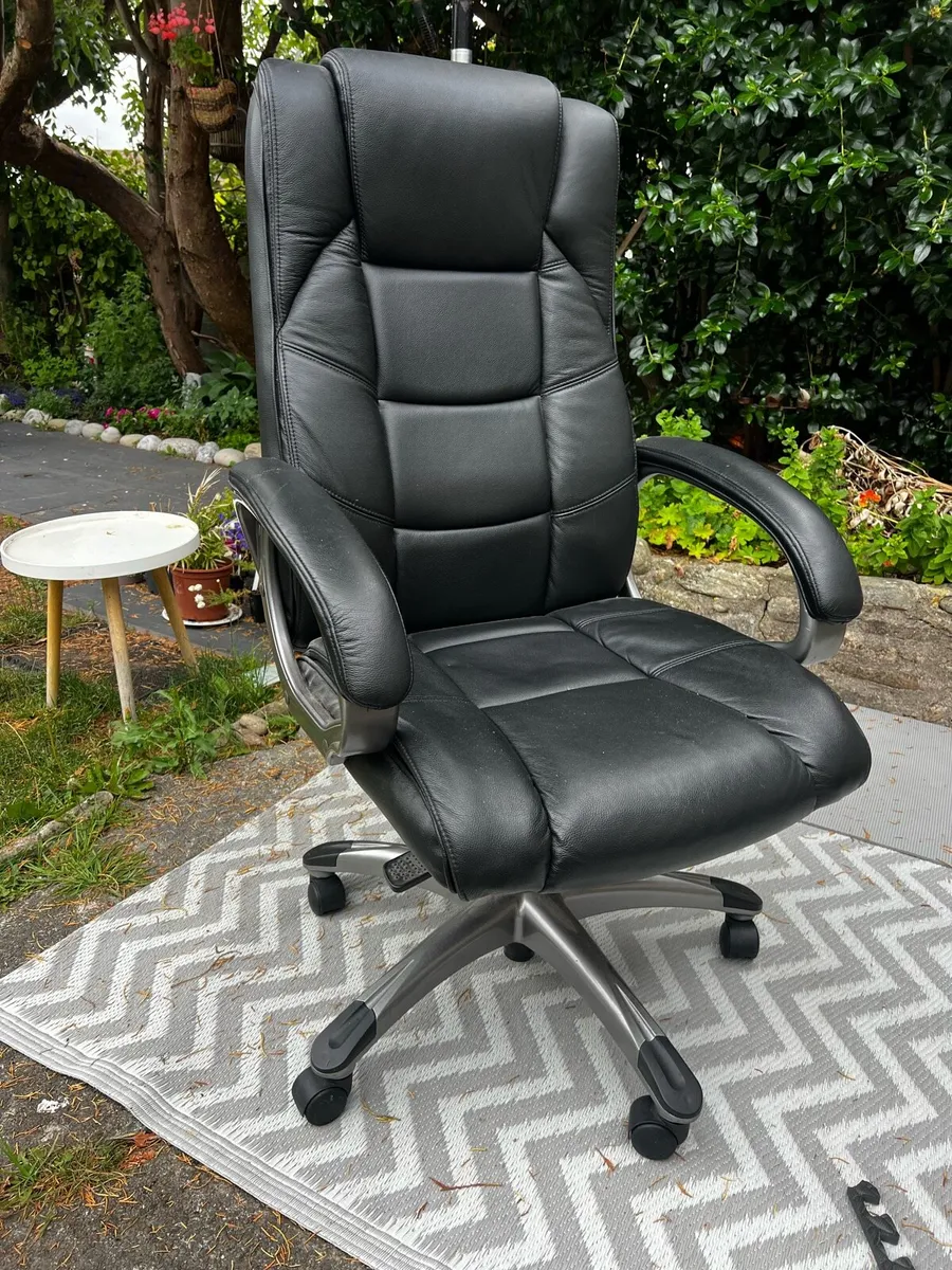 Leather Swivel Desk Chair