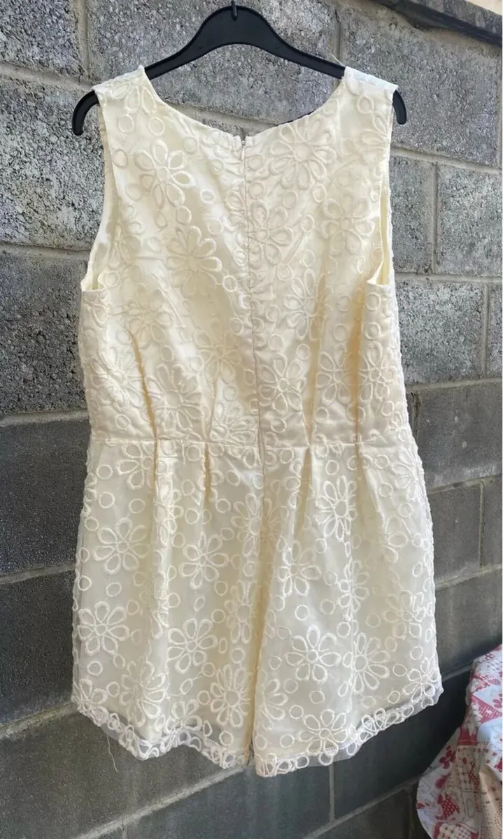 Lace Teddy Playsuit, Fully Lined, Size 14 - Image 3