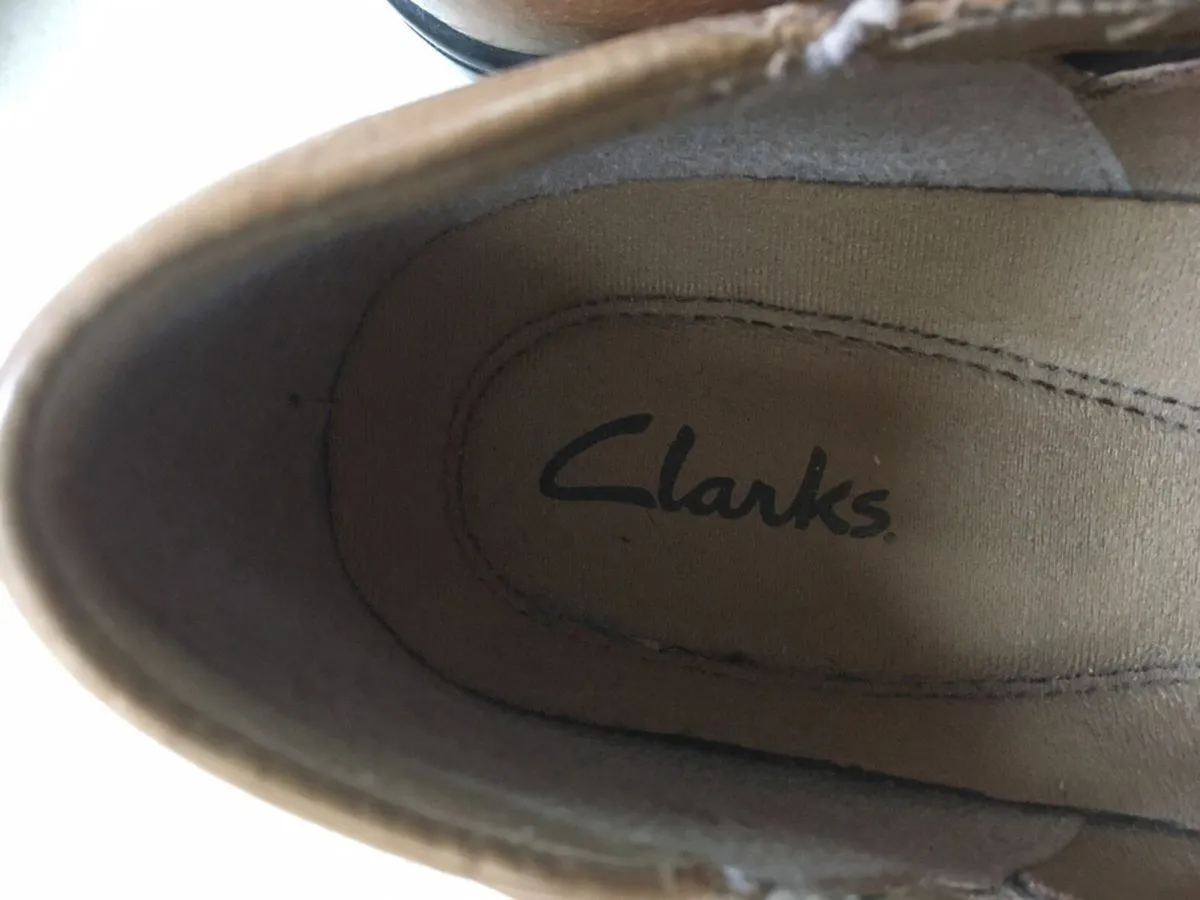 Clarks Leather Shoes, Size 7 - Image 2
