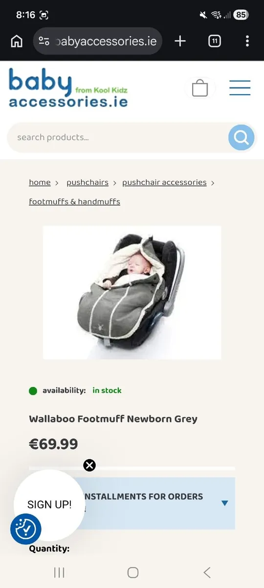 WallBoo car seat footmuff