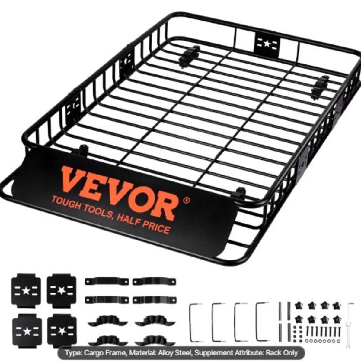 Roof Rack Cargo Basket, 162.6 cm x 99.1 cmx15.2cm - Image 1
