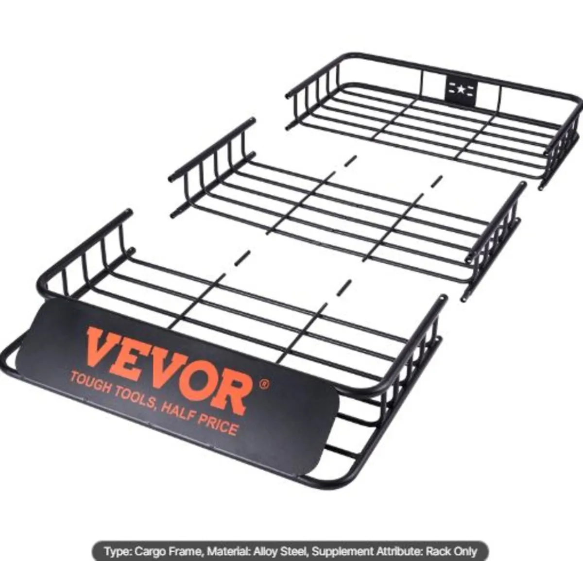Roof Rack Cargo Basket, 162.6 cm x 99.1 cmx15.2cm - Image 4