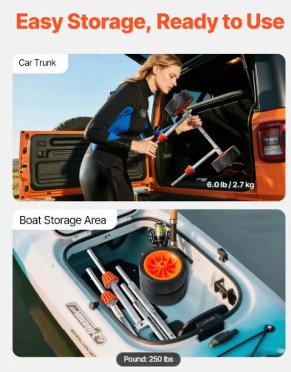 Kayak Cart, 113.4 kg Load Capacity, Canoe Cart - Image 4