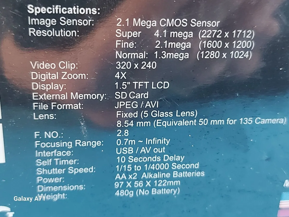 New and Sealed MX-7000 Digital Camera Camcorder - Image 4