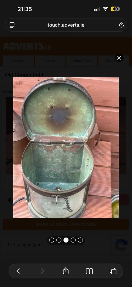 Old copper lamp - Image 2