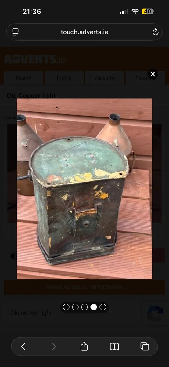 Old copper lamp - Image 3