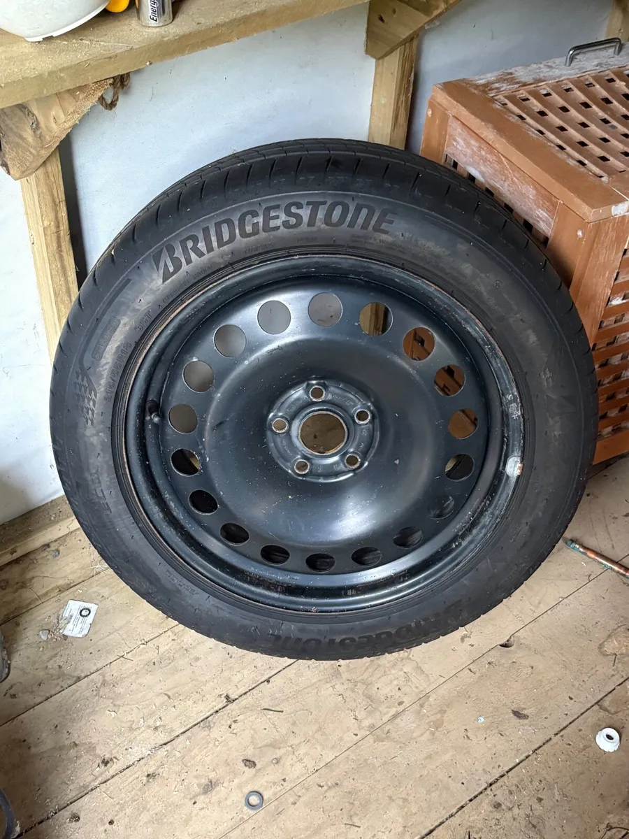VW 18 inch Steel Wheel with Bridgestone tyre - Image 1