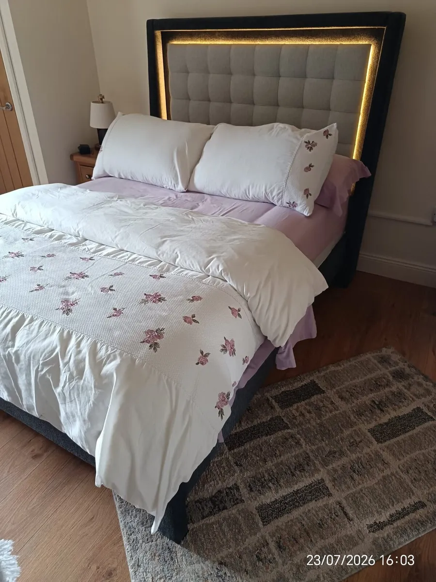 Double costume made bed - Image 2