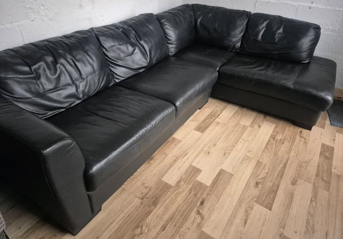 Pure Leather Corner Sofa,Dublin Delivery - Image 1