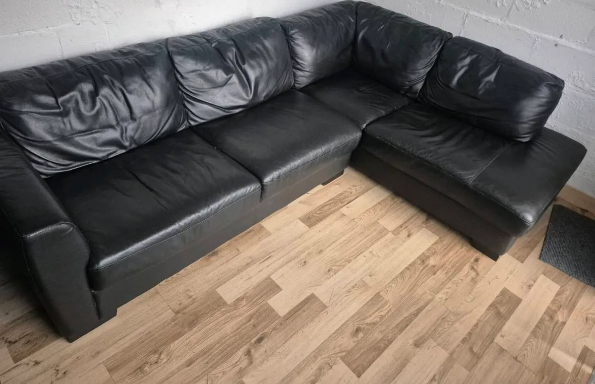 Pure Leather Corner Sofa,Dublin Delivery - Image 4