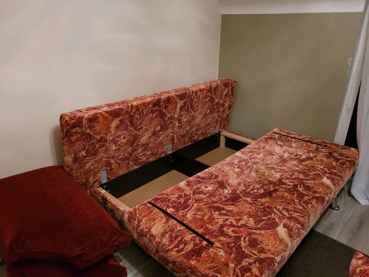Double sofa bed with storage - Image 3