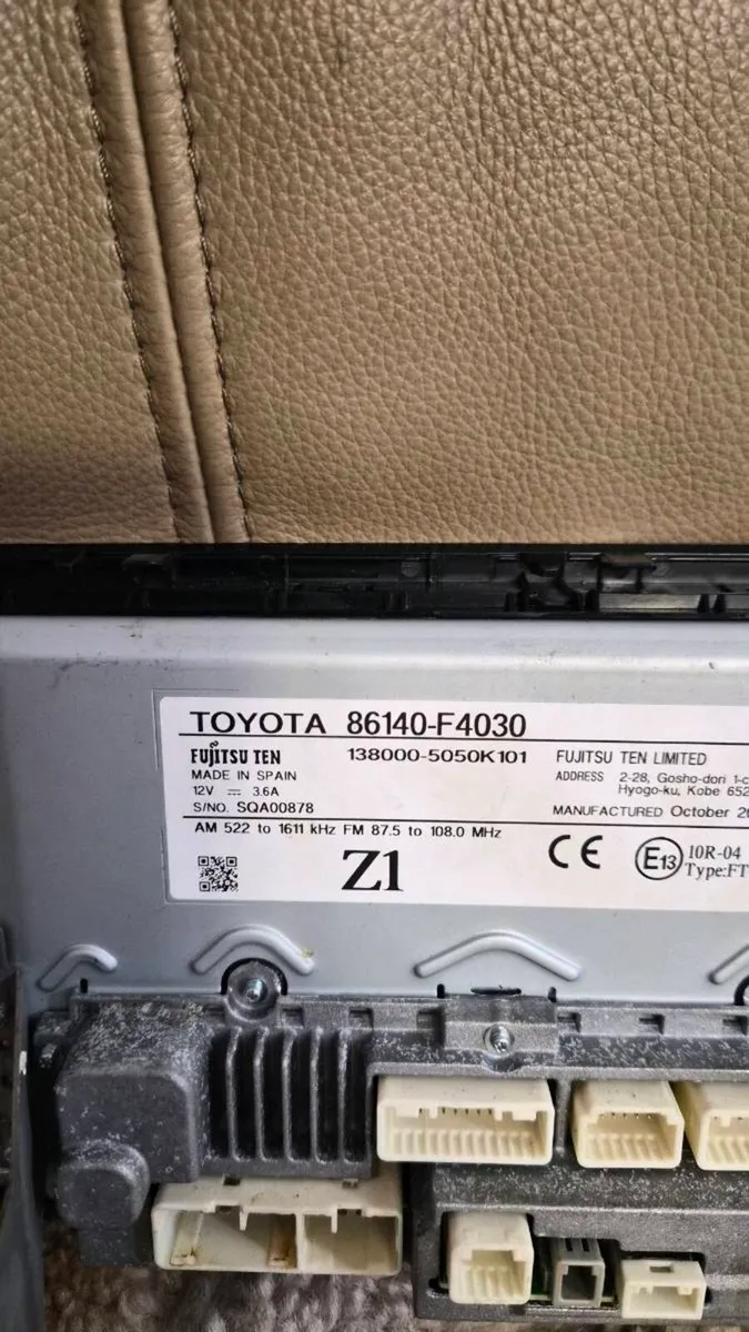 Toyota C-HR OEM Multimedia Display / Head Unit - Image 3