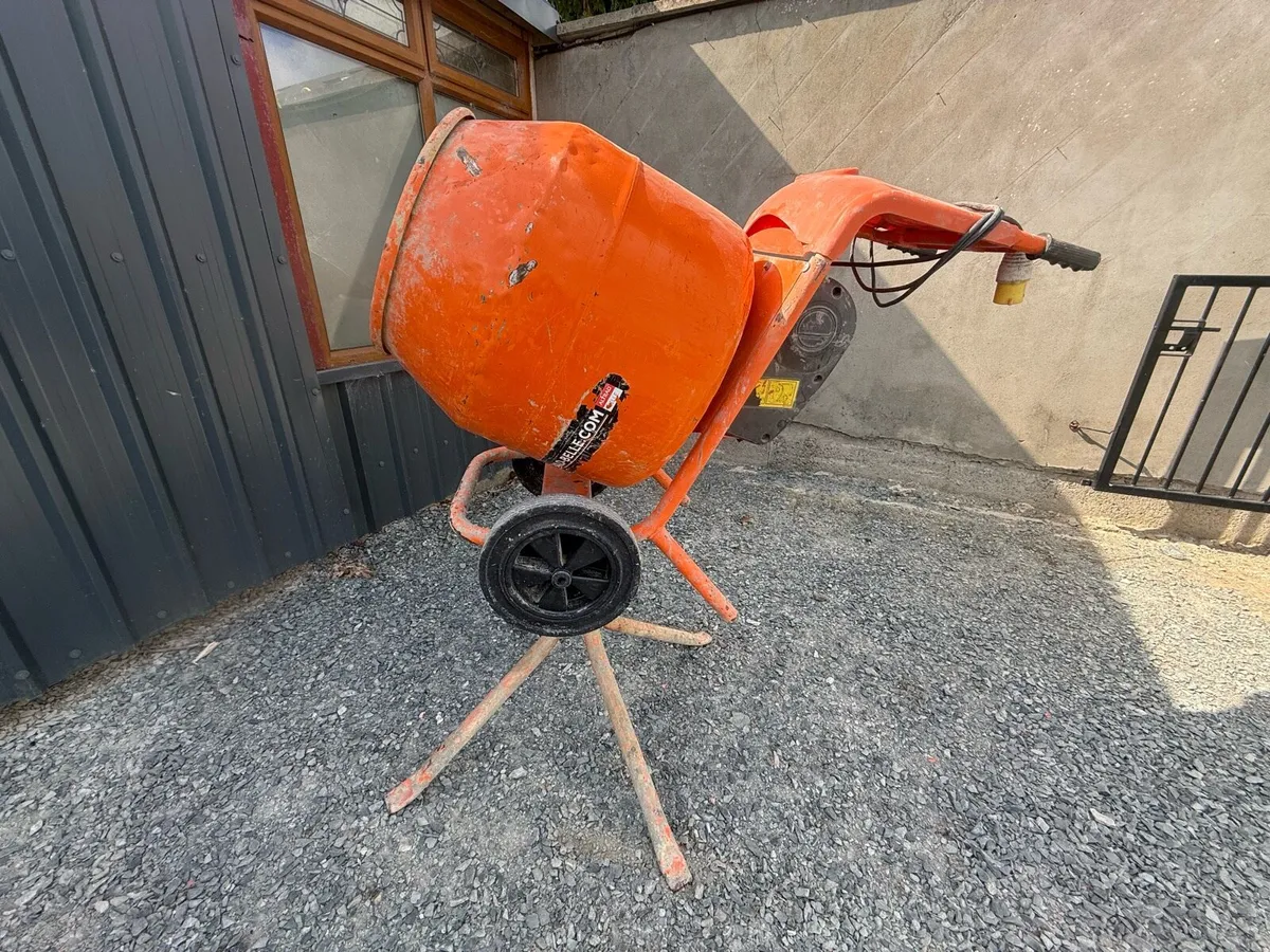 ** BELLE 110V ELECTRIC CEMENT MIXER & STAND ** - Image 3