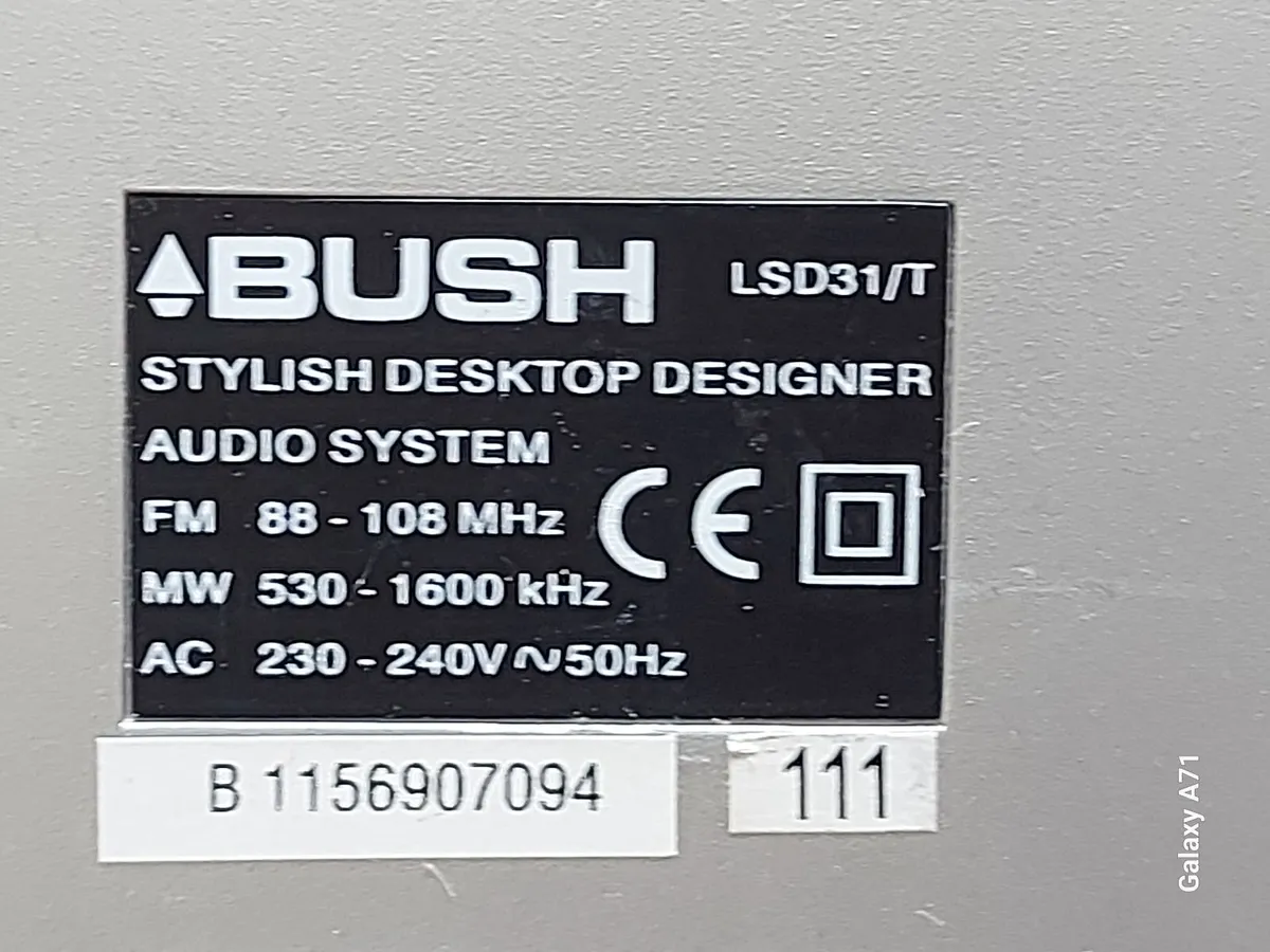 BUSH DESKTOP Stereo HiFi System, Model LSD32-T - Image 4