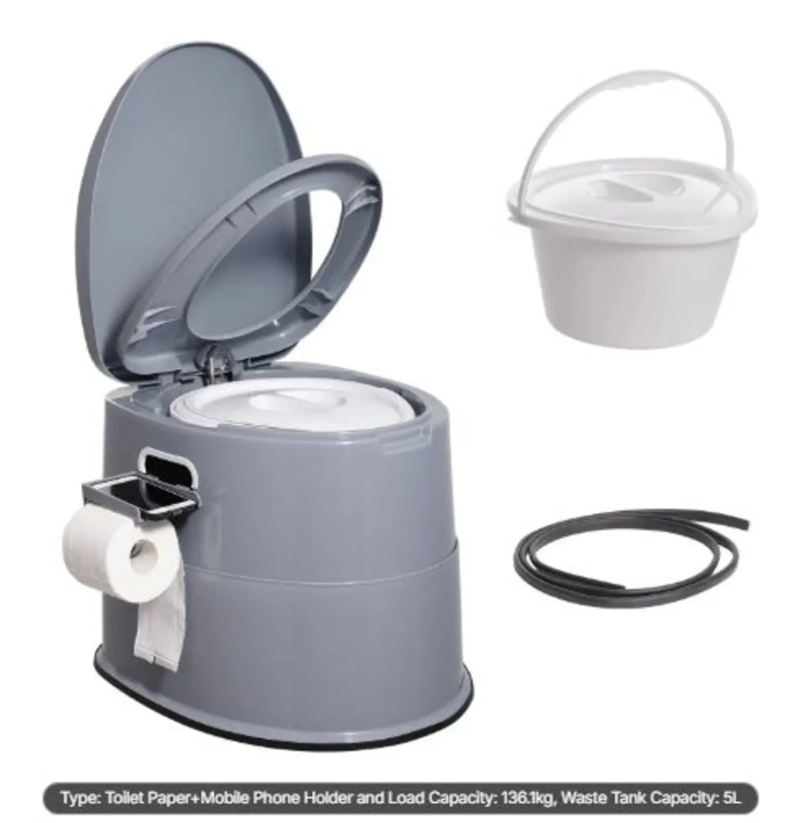 Portable Toilet for Camping, Porta Potty with 1.3 - Image 1