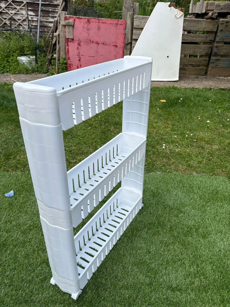 Slim 3 Tier Storage Trolley with wheels - Image 1