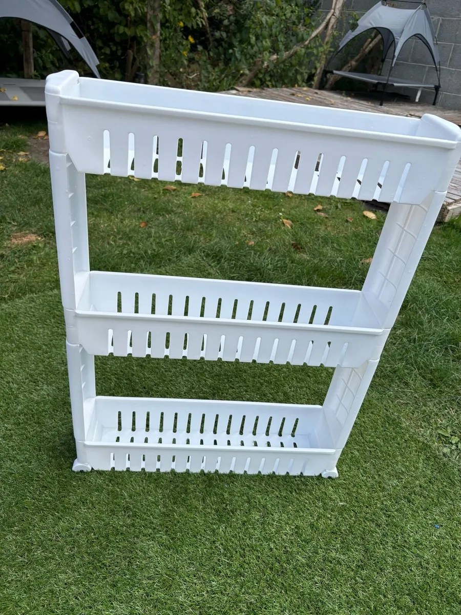 Slim 3 Tier Storage Trolley with wheels - Image 2