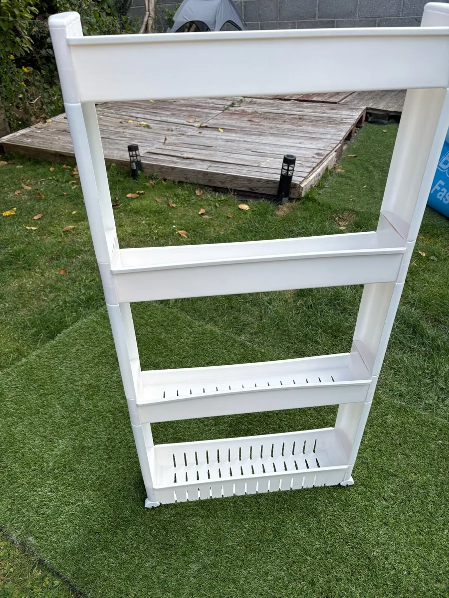 Slim 4 Tier Storage Trolley with Wheels - Image 2