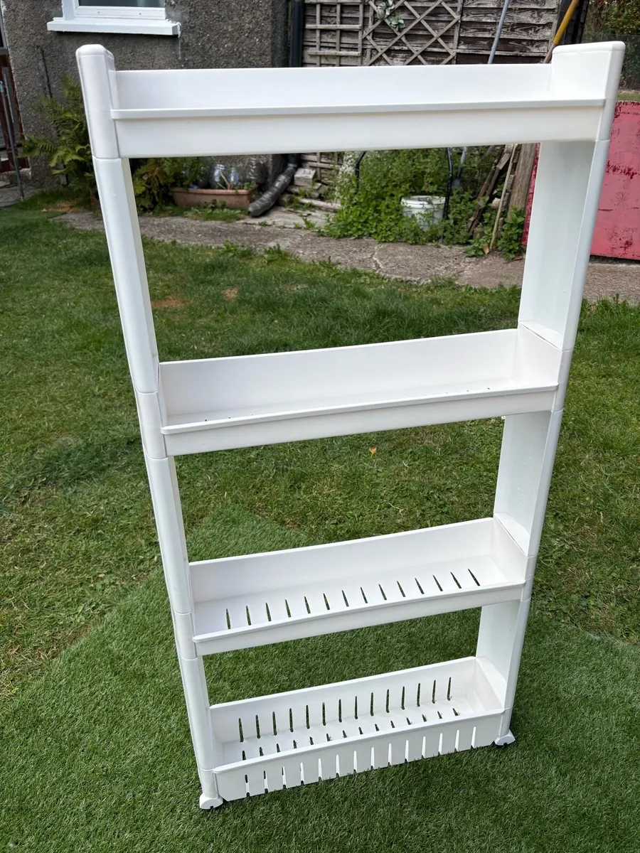 Slim 4 Tier Storage Trolley with Wheels - Image 1