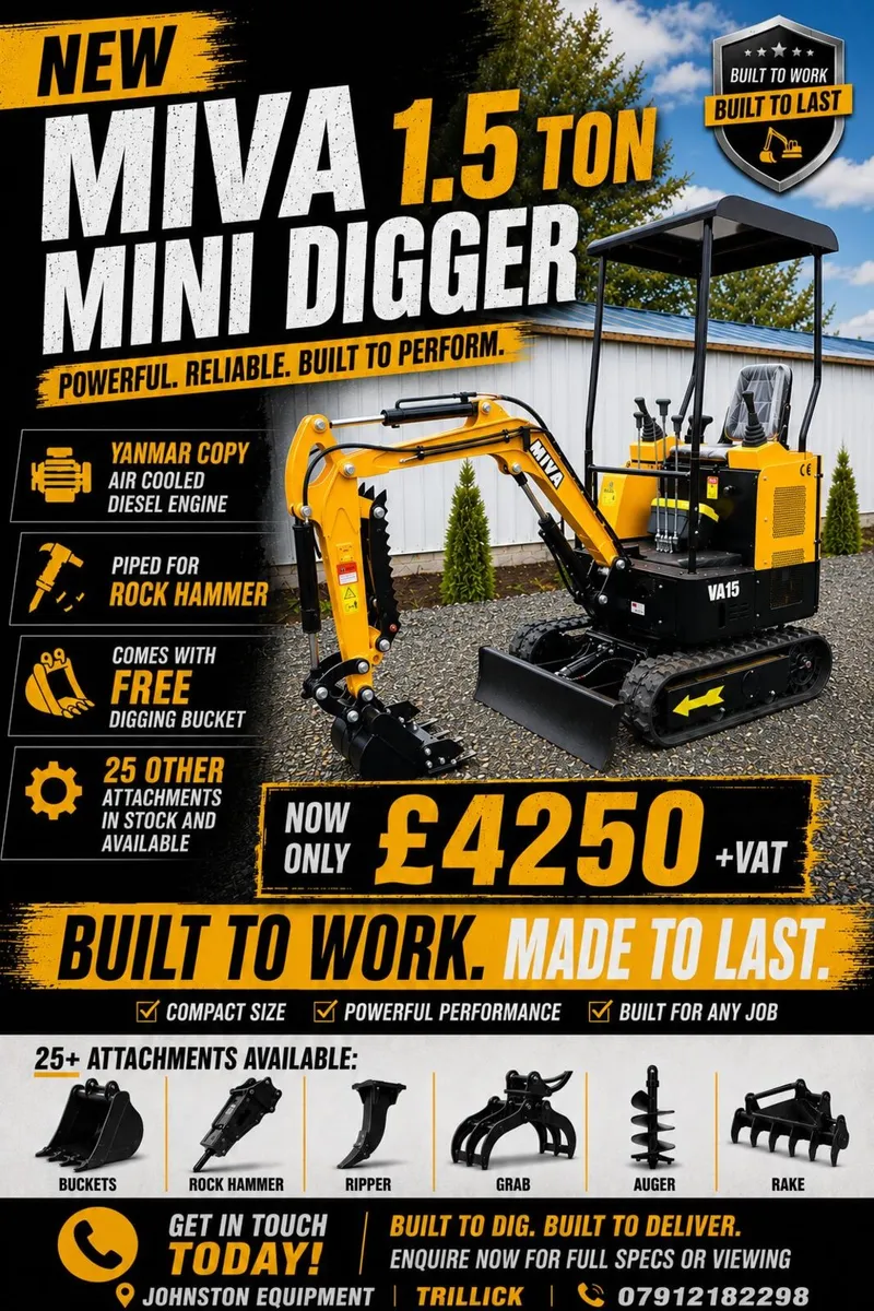 NEW 1.5 TON MINI DIGGER DIESEL - Image 1