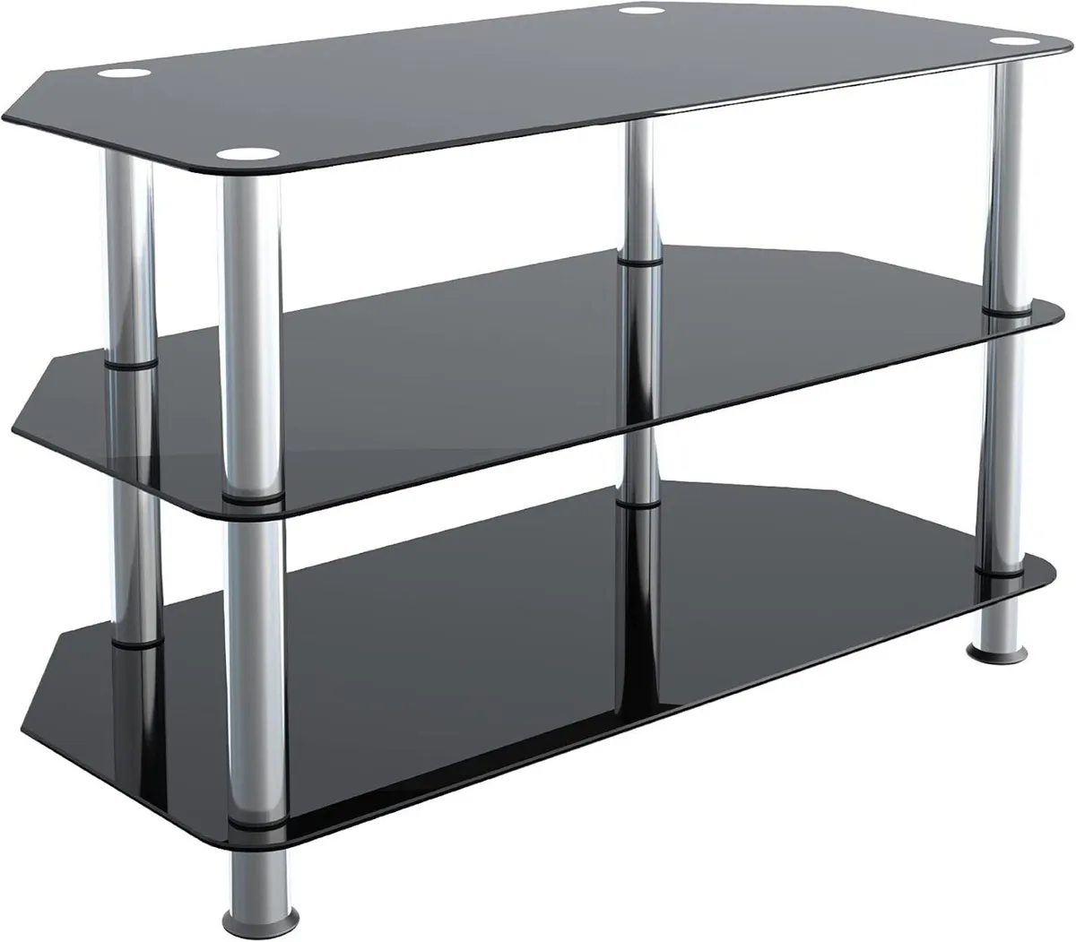 Glass Corner TV Stand Unit Wide - Image 1