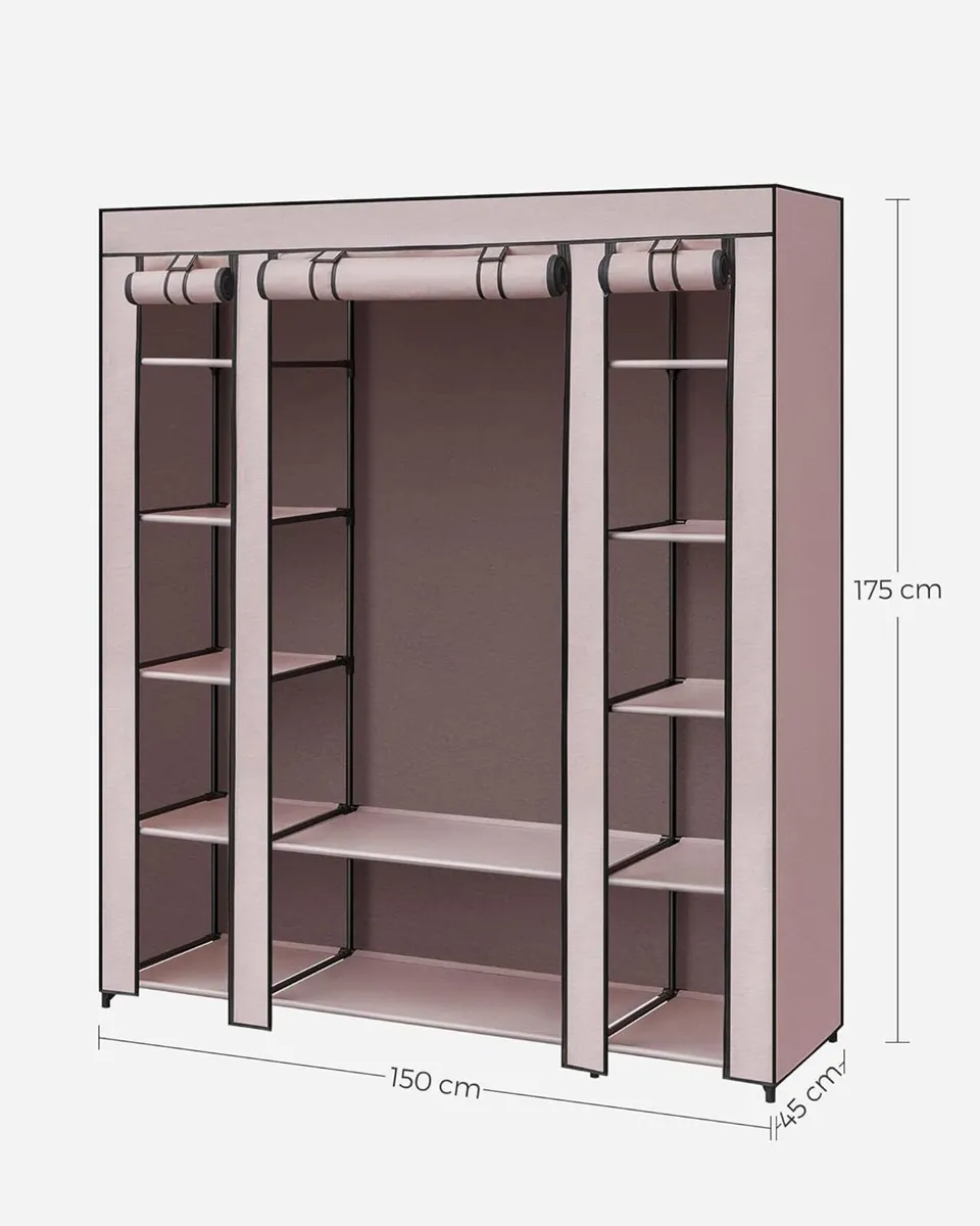 Fabric Wardrobe Portable for Bedroom Clothes Rail - Image 3