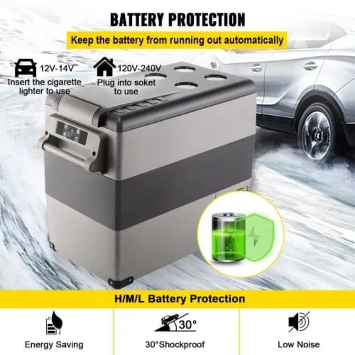 Portable Cool Box 55L Car Fridge 220 V Mini Fridge - Image 4