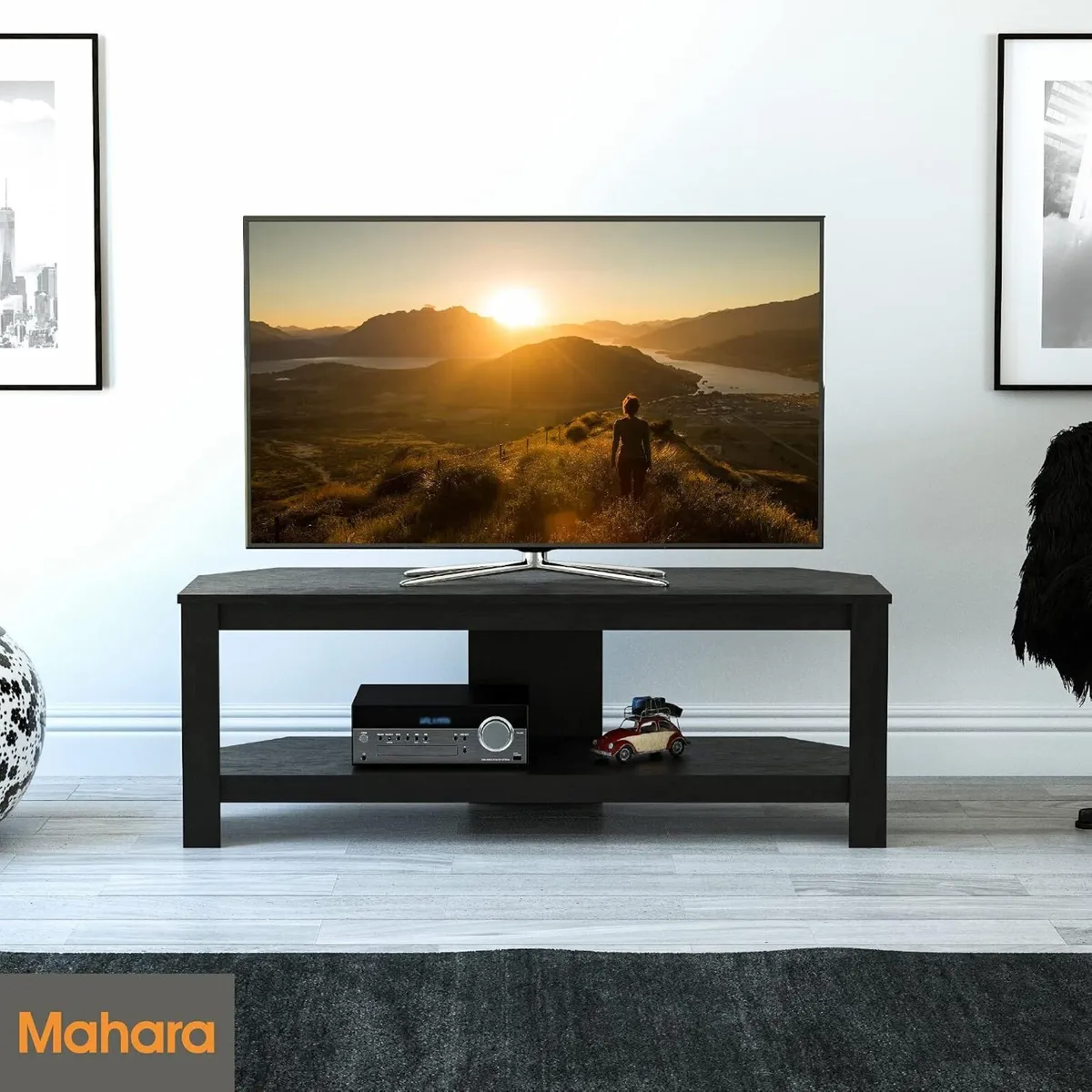 Corner TV Stand Oak Effect Unit for Up - Image 2