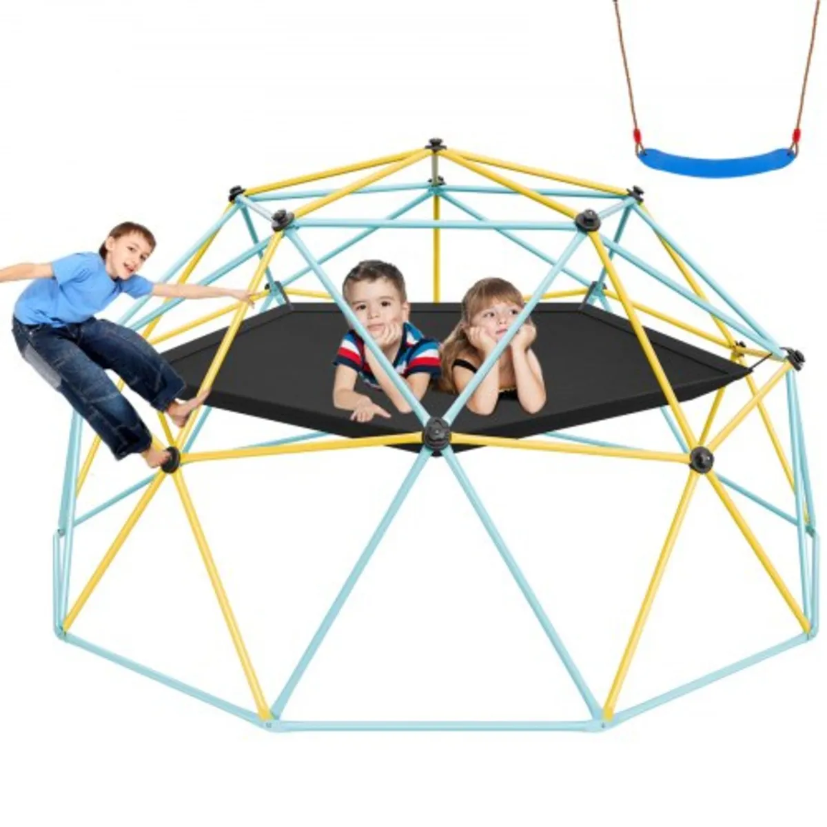 Climbing Dome, 10FT Geometric Dome Climber with Ha - Image 1