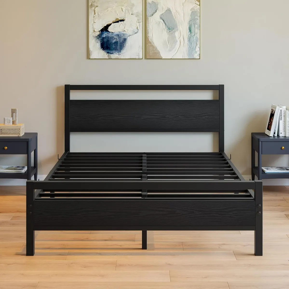Bed Frame with Wood Headboard - Image 4
