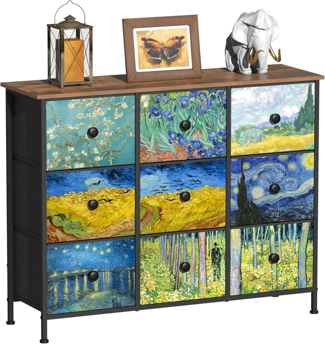 Dresser Bedroom with 6 Fabric Drawers Wide - Image 1