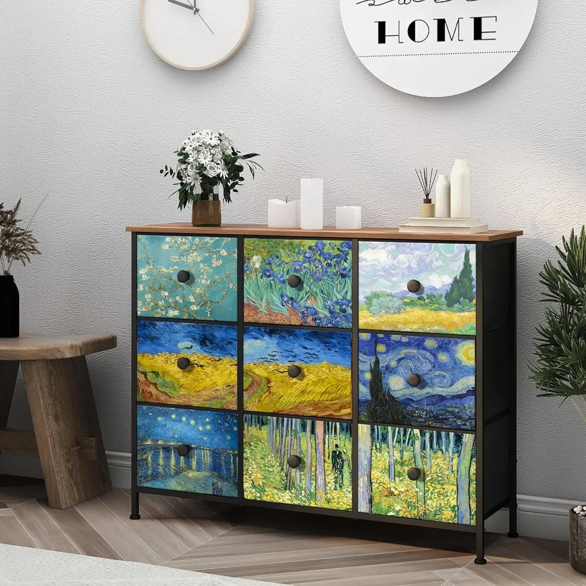 Dresser Bedroom with 6 Fabric Drawers Wide - Image 2
