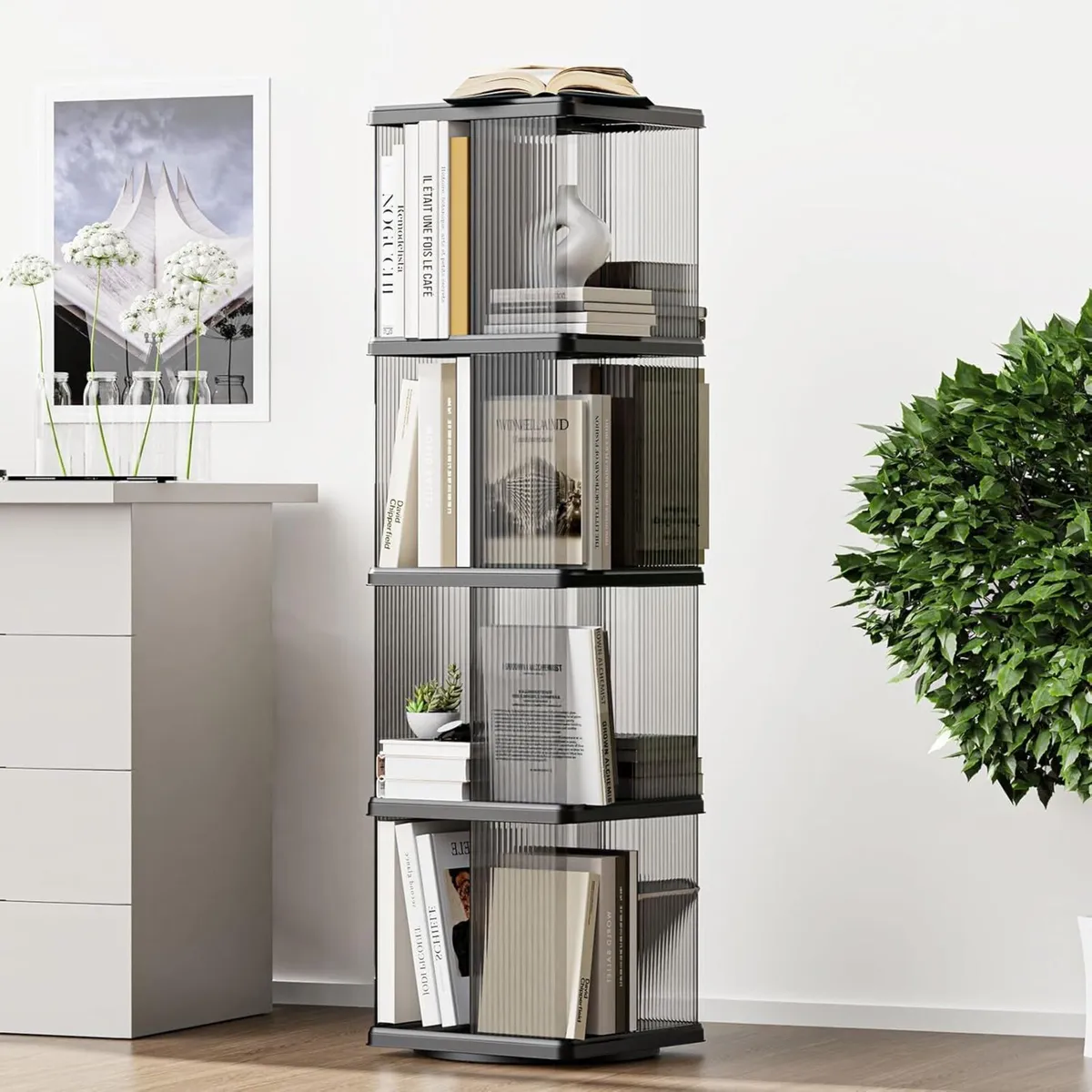 Rotating Bookshelf Small Corner for Space 360 - Image 1