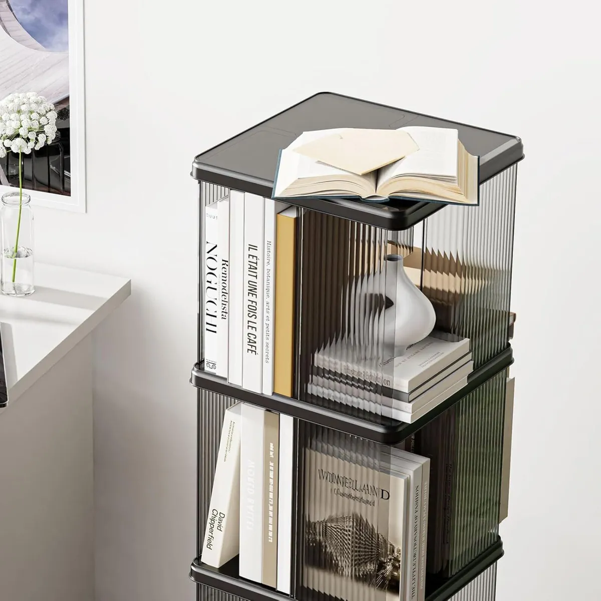 Rotating Bookshelf Small Corner for Space 360 - Image 3