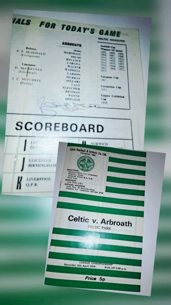 Celtic FC 1967 Memorabilia - Image 3