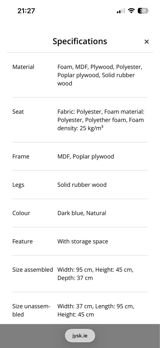 JYSK Bench/Storage/Ottoman - Image 4