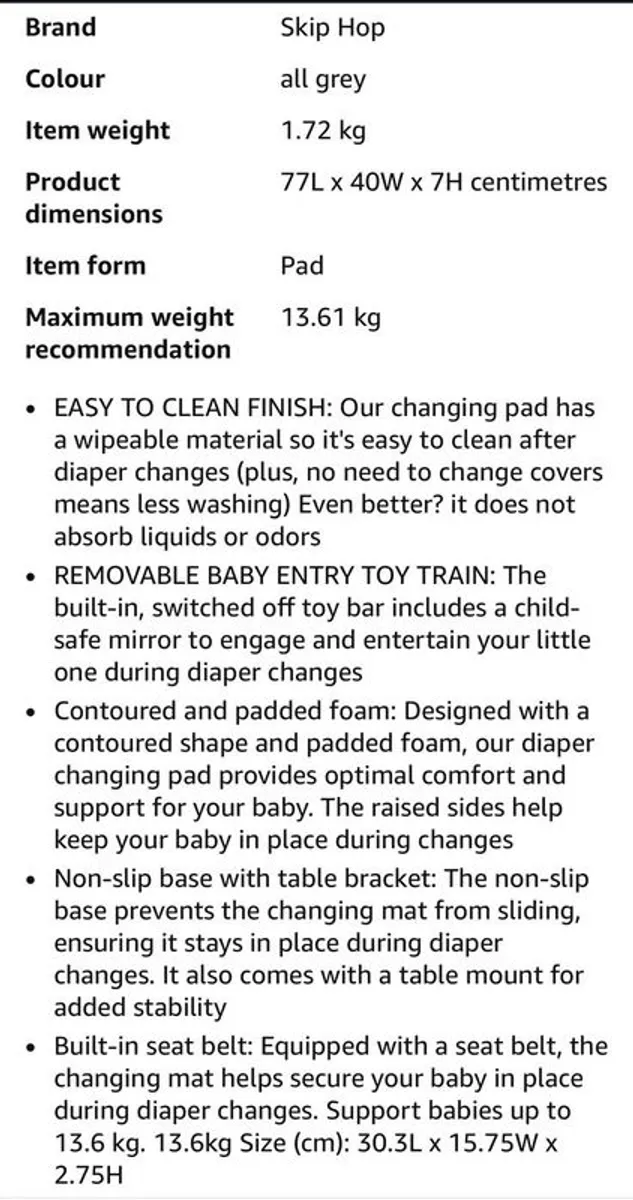 Skip Hop baby changing pad - Image 4
