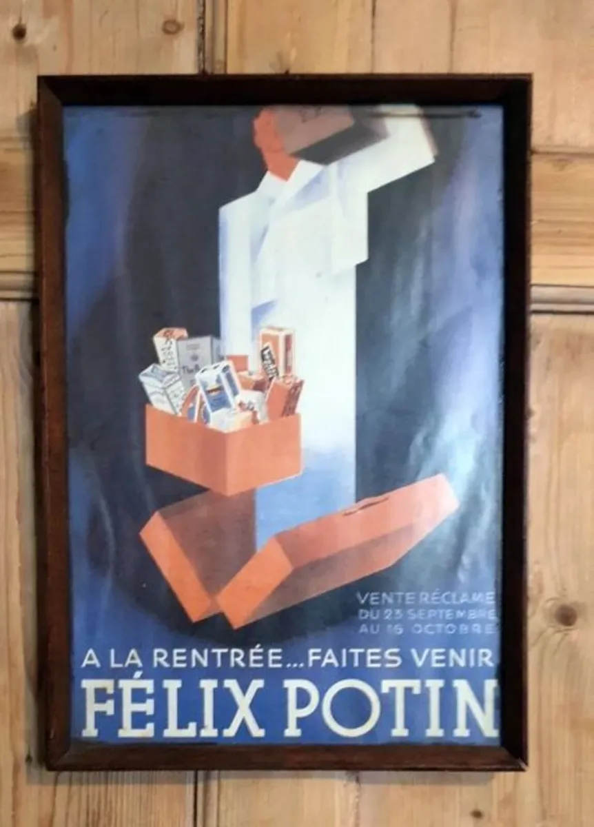 Framed Vintage Félix Potin Art Deco Ad' - Image 1
