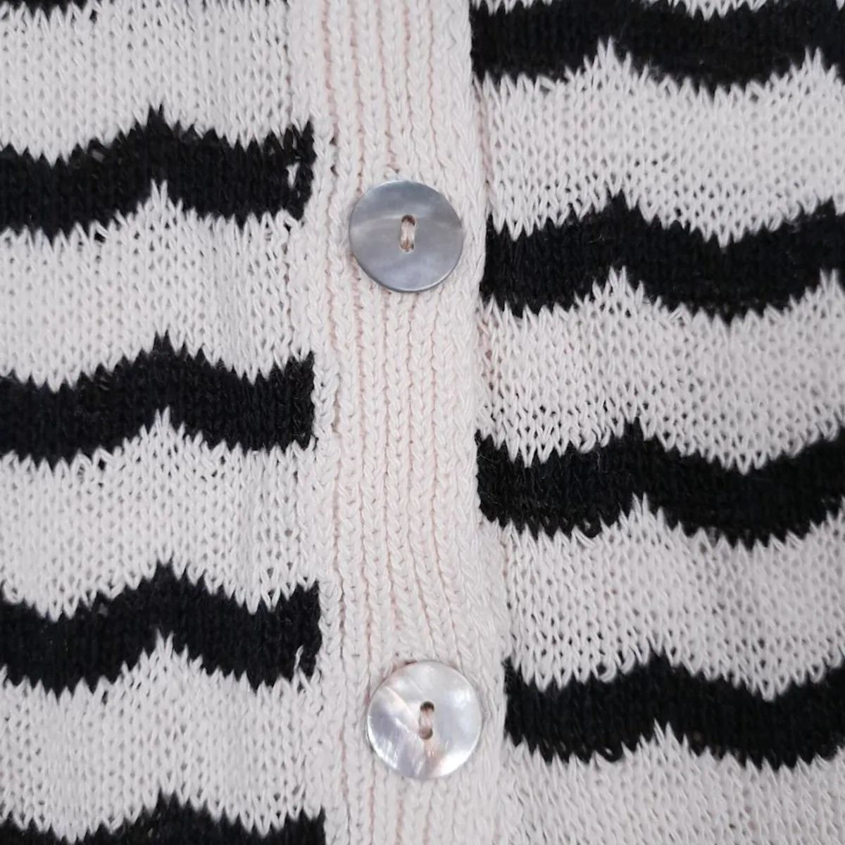 Boohoo White Black Stripe Crochet Midi Dress 12UK - Image 3