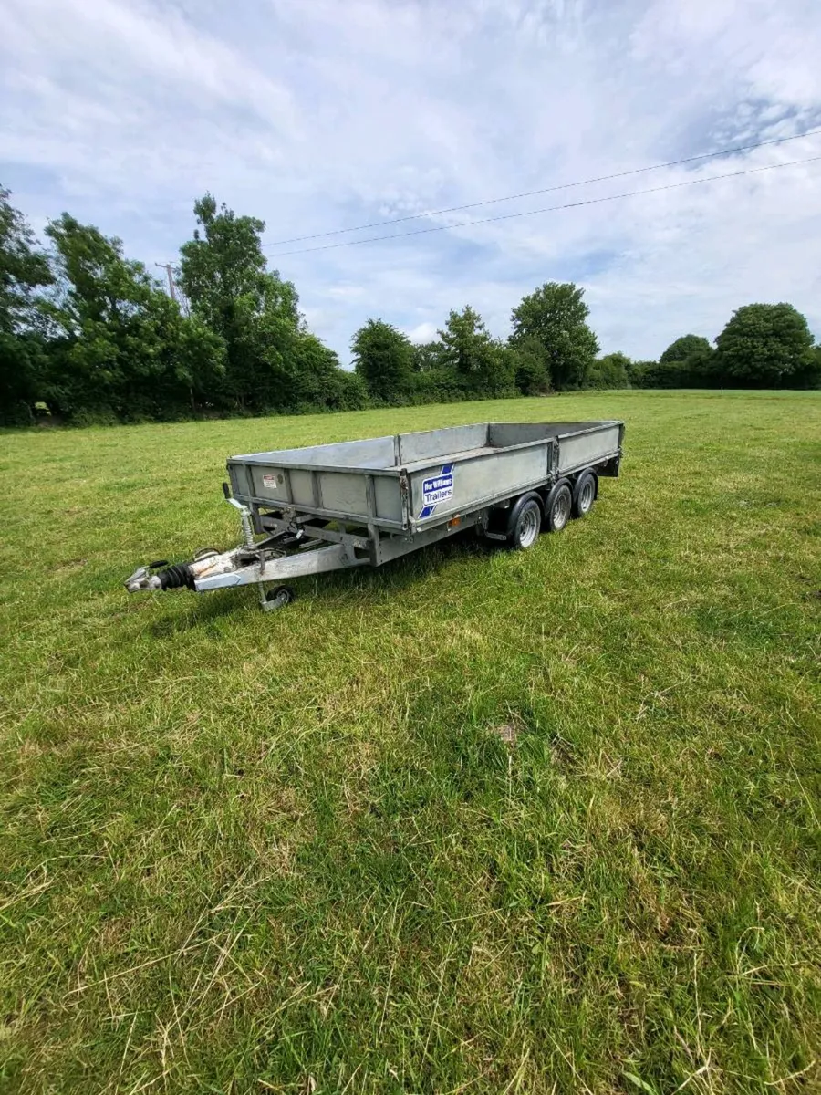 14' x 6'6" Ifor Williams dropside trailer - Image 1