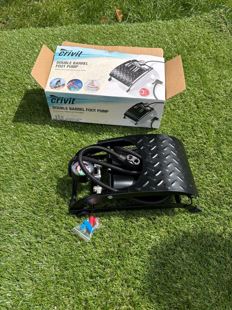 Barrel Foot Pump with Pressure Gauge