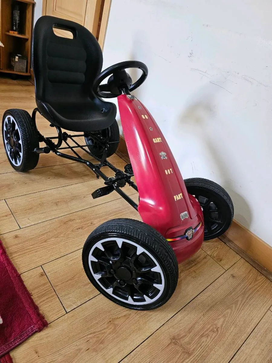 Go Kart Cherry Red Sporty Pedal go cart. - Image 2