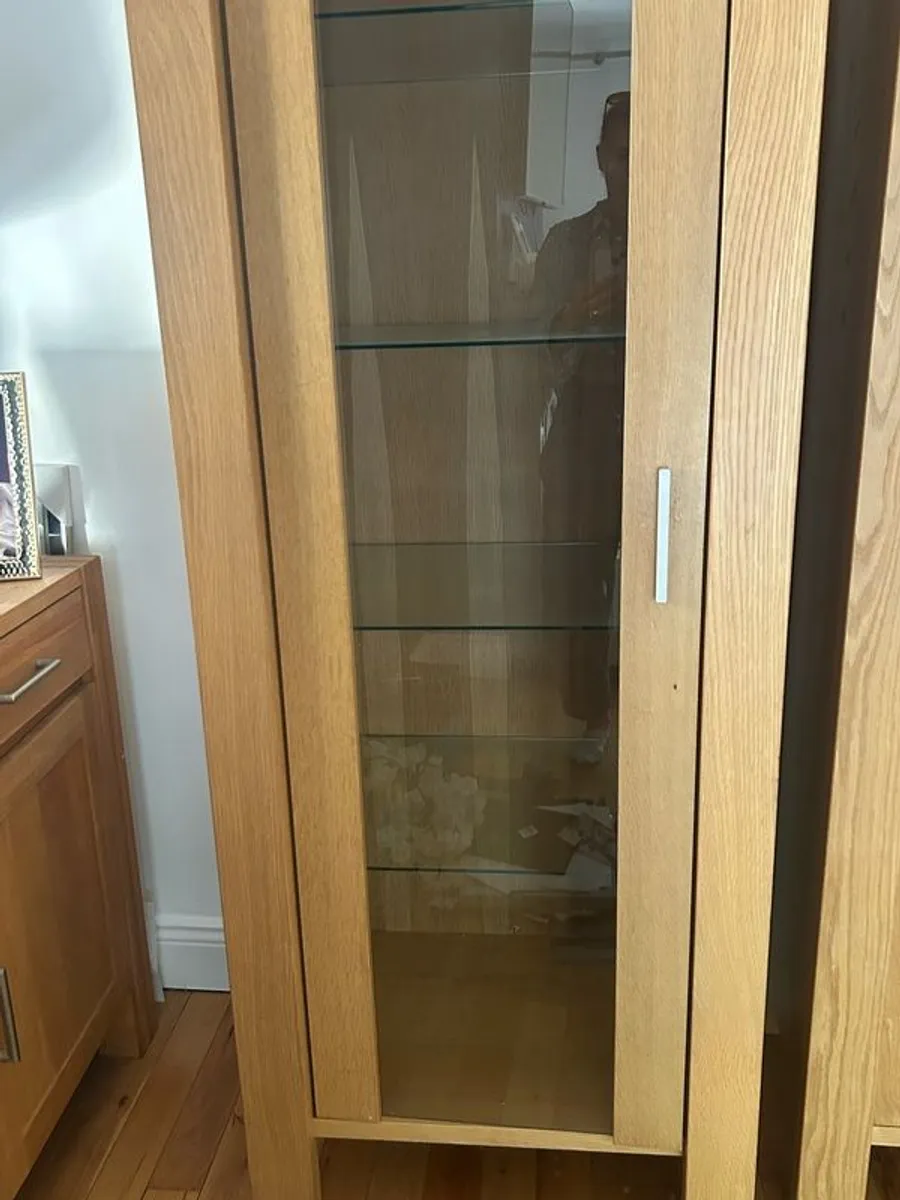 solid oak display cabinet/storage - Image 1