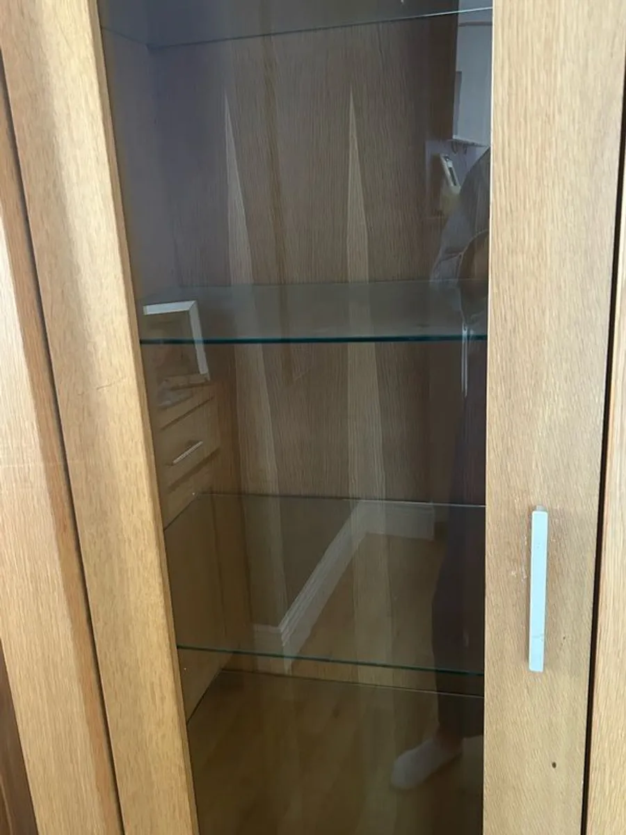 solid oak display cabinet/storage - Image 2