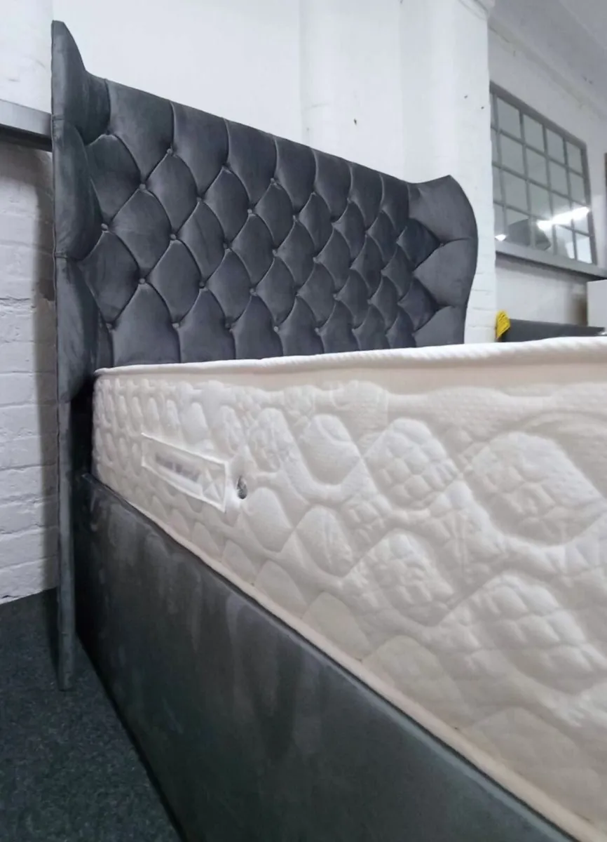 New Dubai Wingback Beds With Mattresses - Image 4