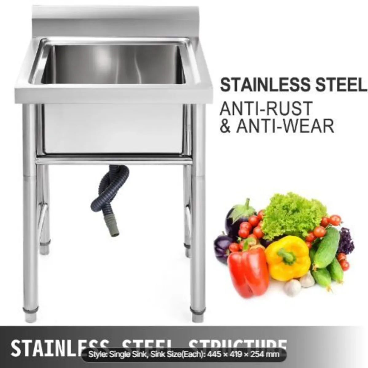 Handmade Sink Non-magnetic Stainless Steel - Image 2