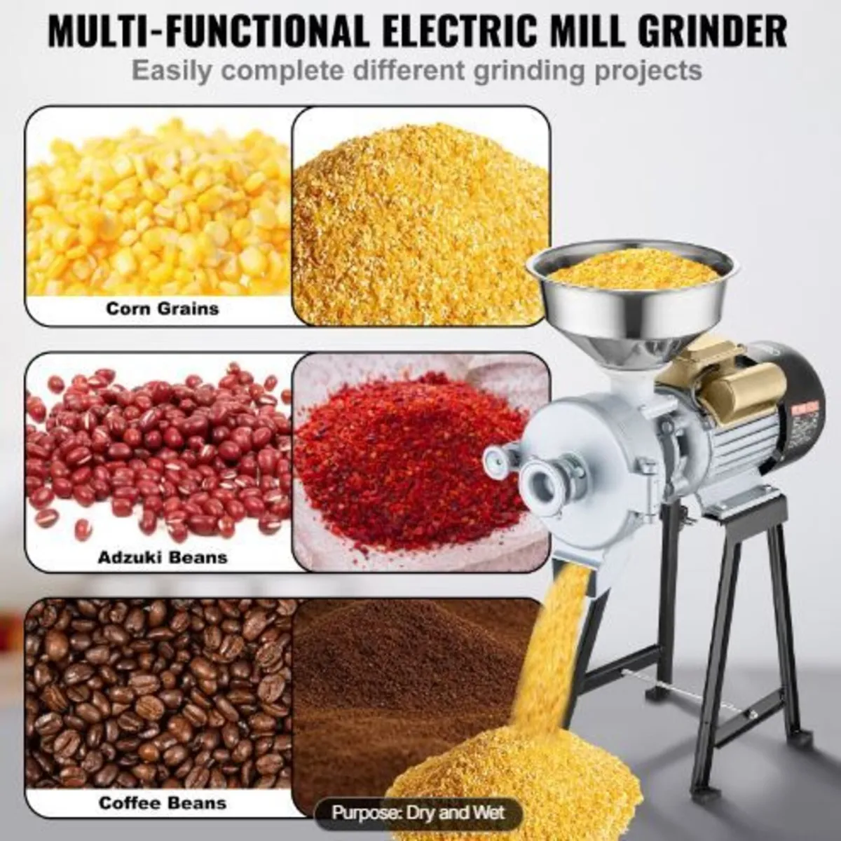 Electric Grain Mill Grinder, 3000W Spice Grinders - Image 2