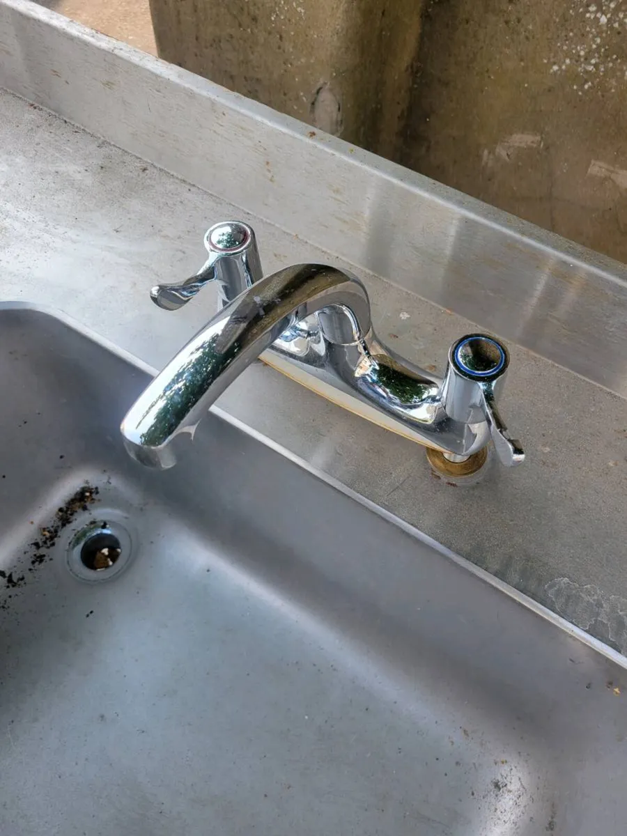 Sink Double Stainless Steel Commercial - Image 4