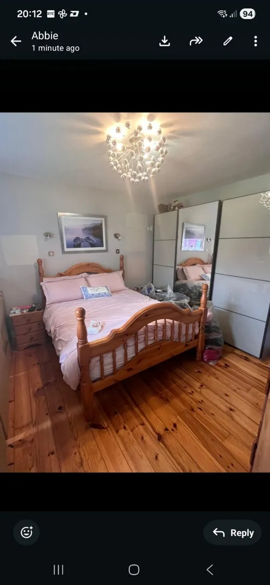 A king size solid pine bed - Image 2