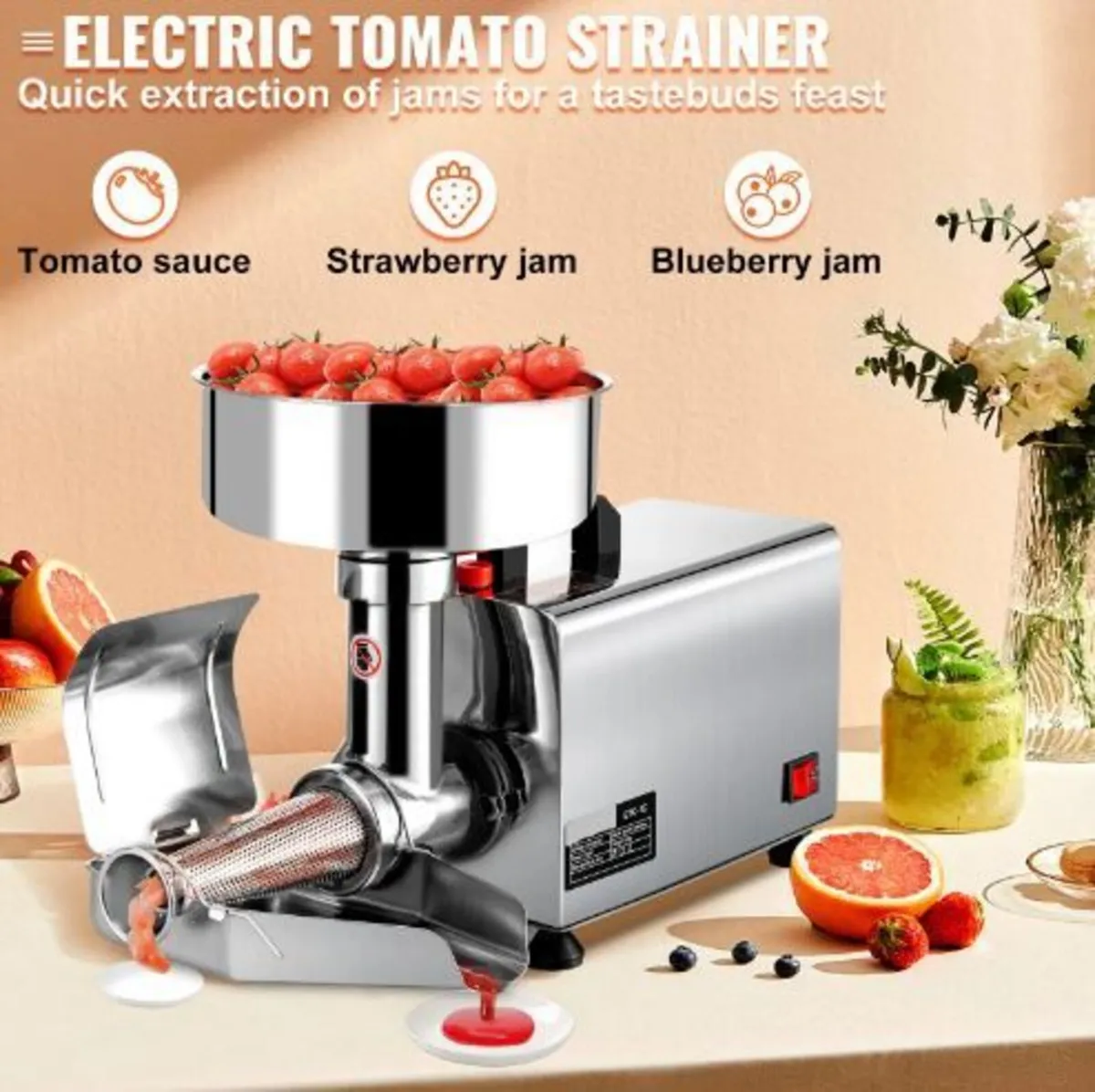 Electric Tomato Strainer 370W Tomato Milling Machi - Image 2